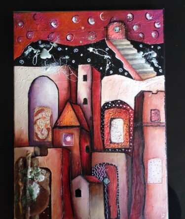 Painting titled "Le refuge" by Magali Trivino, Original Artwork, Acrylic