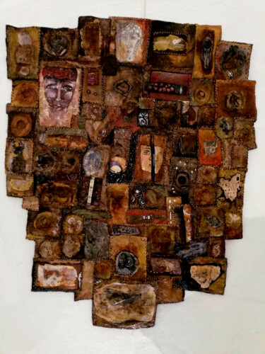 Dessin intitulée "Mémoire tissulaire" par Magali Trivino, Œuvre d'art originale, Patchwork