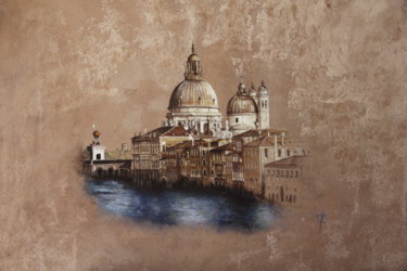 Painting titled "Venise" by Magali Chami, Original Artwork, Pastel
