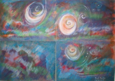 Pintura titulada "de las esferas" por Magali Reales, Obra de arte original, Oleo