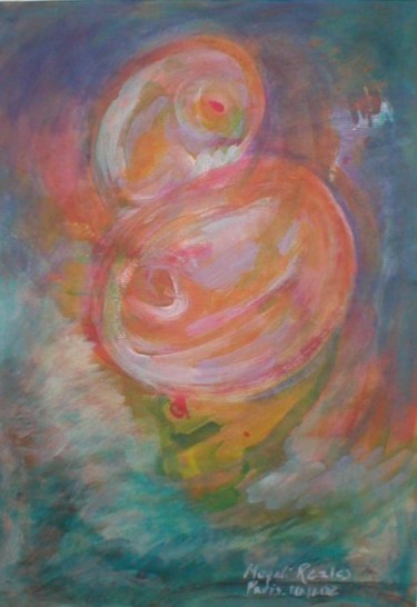 Pintura titulada "esferas al espacio" por Magali Reales, Obra de arte original