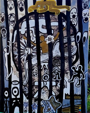 Painting titled "Toute sortie  est d…" by Lalie, Original Artwork, Acrylic