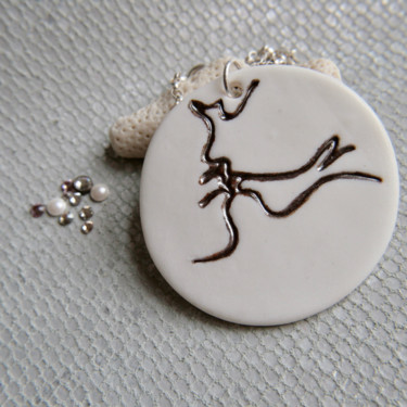 设计 标题为“porcelain pendant w…” 由Decorella, 原创艺术品, 饰品