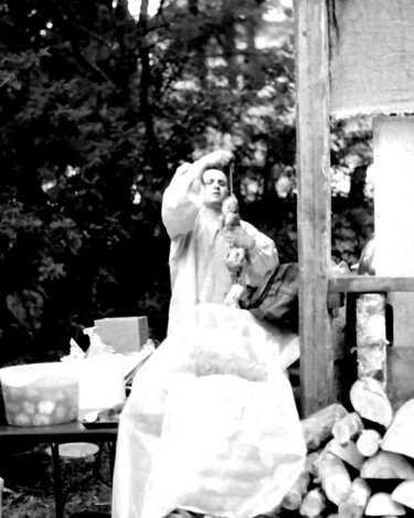 Fotografie getiteld "angel with shashlik" door Magda Durda, Origineel Kunstwerk, Niet gemanipuleerde fotografie