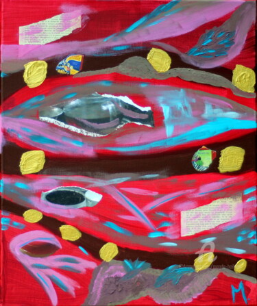 Pintura titulada "Tierra" por Magda Hoibian, Obra de arte original, Collages Montado en Bastidor de camilla de madera