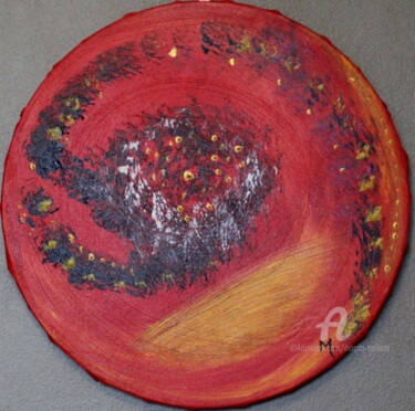 Картина под названием "Fuego" - Magda Hoibian, Подлинное произведение искусства, Акрил Установлен на Деревянная рама для нос…