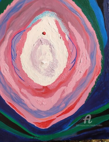 Painting titled "Viva la vulva 2" by Magda Hoibian, Original Artwork, Acrylic Mounted on Wood Stretcher frame