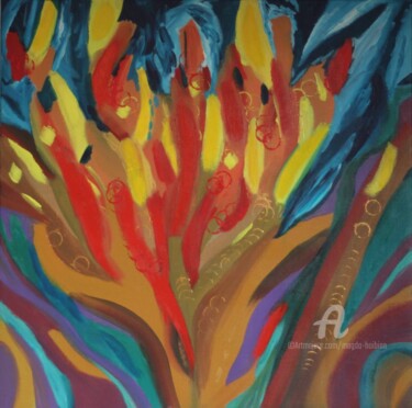 제목이 "Impétus"인 미술작품 Magda Hoibian로, 원작, 아크릴 나무 들것 프레임에 장착됨