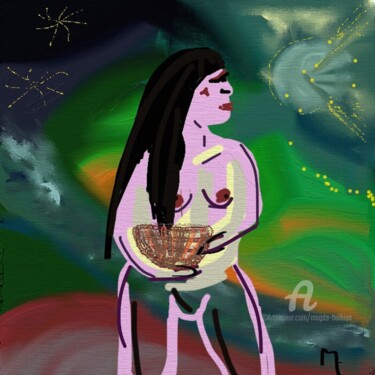 Digital Arts titled "Big_mama." by Magda Hoibian, Original Artwork, Digital Painting