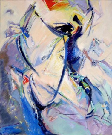 Malerei mit dem Titel "A la recherche" von Magda Schneider Kiszio, Original-Kunstwerk, Öl