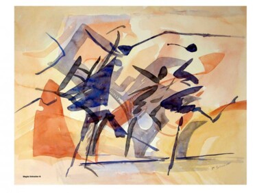 Malerei mit dem Titel "Danse sans fin" von Magda Schneider Kiszio, Original-Kunstwerk, Öl