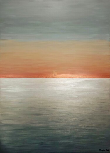 Painting titled "Sunset" by Magda Żak, Original Artwork, Acrylic
