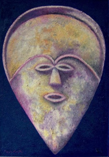 Pittura intitolato "Maschera" da Magda Carella, Opera d'arte originale, Olio