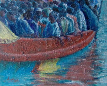 Pittura intitolato "La carretta" da Magda Carella, Opera d'arte originale, Olio