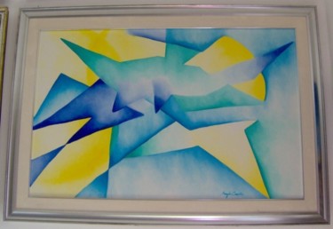 Painting titled "Volo nel sole 1" by Magda Carella, Original Artwork, Oil