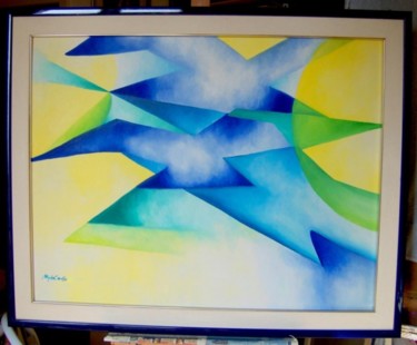 Painting titled "Volo nel sole 2" by Magda Carella, Original Artwork, Oil