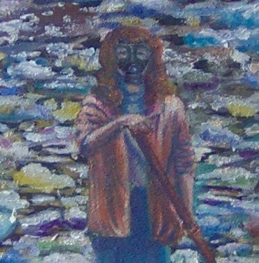 Pittura intitolato "Naufraga (particola…" da Magda Carella, Opera d'arte originale