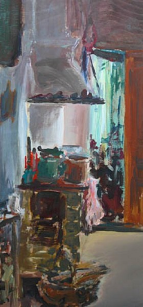 Malarstwo zatytułowany „in the kitchen” autorstwa Magdalena Gintowt-Juchniewicz, Oryginalna praca, Akryl