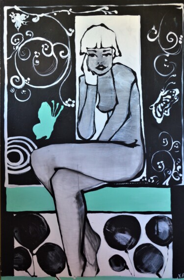 Painting titled "Loneliness" by Magdalena Macniallais, Original Artwork, Acrylic