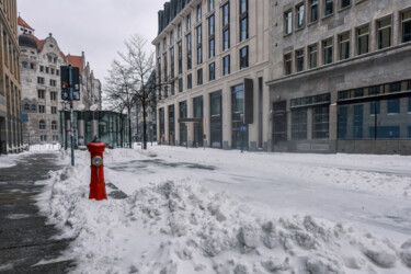 Fotografie mit dem Titel "Winter in Leipzig" von Magdalena Mienko, Original-Kunstwerk, Digitale Fotografie Auf Holzplatte mo…