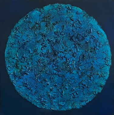 Peinture intitulée "Blue Moon III" par Magdalena Oppelt, Œuvre d'art originale, Acrylique