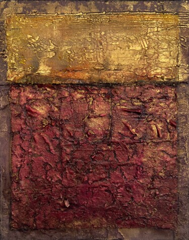 Malerei mit dem Titel "Alter Glanz" von Magdalena Oppelt, Original-Kunstwerk, Acryl