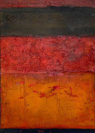 Peinture intitulée "Simply Red" par Magdalena Oppelt, Œuvre d'art originale, Acrylique