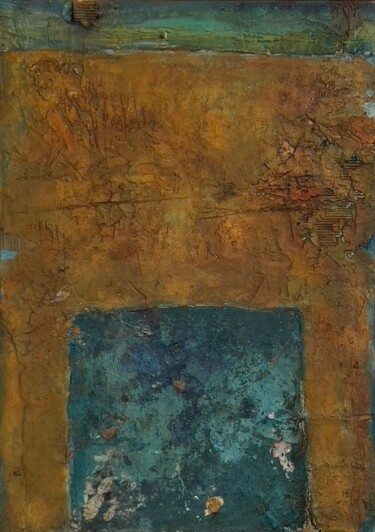 Malerei mit dem Titel "Aufgebrochen" von Magdalena Oppelt, Original-Kunstwerk, Acryl