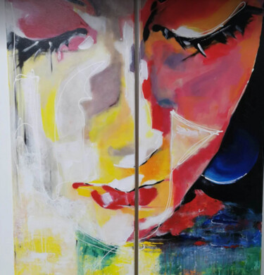 Картина под названием "...tajemną chwilą b…" - Magdalena Sawicka, Подлинное произведение искусства, Акрил Установлен на Дере…