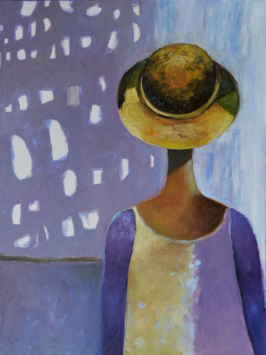 Painting titled "Abstract Figure Wom…" by Magdalena Walulik, Original Artwork, Oil