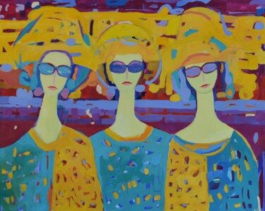 Painting titled "Abstract figures wo…" by Magdalena Walulik, Original Artwork, Acrylic