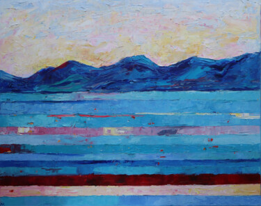 Malarstwo zatytułowany „Abstract landscape…” autorstwa Magdalena Walulik, Oryginalna praca, Olej