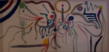 Rayonnement anteropostconscient 3 Peinture intitulée "Rayonnement anterop…" par Mages, Œuvre d'art originale, Acrylique