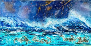 Painting titled "STORM" by Maggie Romanovici, Original Artwork, Acrylic Mounted on Wood Stretcher frame
