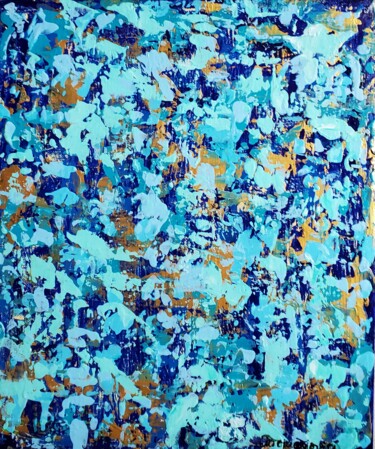 Painting titled "I  FEEL  BLUE" by Maggie Romanovici, Original Artwork, Acrylic