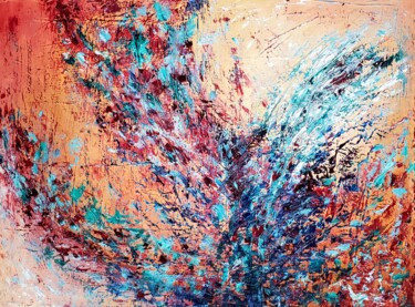 Картина под названием "DANCE  4" - Maggie Romanovici, Подлинное произведение искусства, Масло Установлен на Деревянная рама…