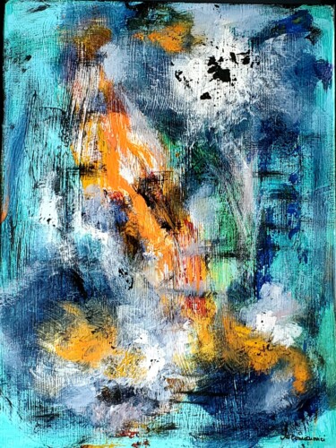 Malerei mit dem Titel "BREAKING  FREE" von Maggie Romanovici, Original-Kunstwerk, Acryl Auf Keilrahmen aus Holz montiert