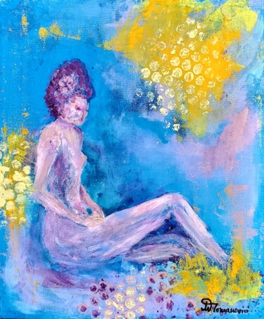 Картина под названием "SELF SHADOW 4" - Maggie Romanovici, Подлинное произведение искусства, Акрил Установлен на Деревянная…