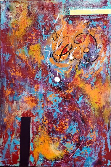 Картина под названием "MALAGUENA" - Maggie Romanovici, Подлинное произведение искусства, Акрил Установлен на Деревянная рама…