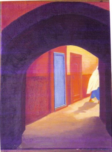 Peinture intitulée "Secret de ruelle" par Marguerite Rodriguez, Œuvre d'art originale, Huile