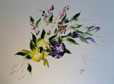 Peinture intitulée "bouquet" par Maggy Marie, Œuvre d'art originale, Huile Monté sur artwork_cat.