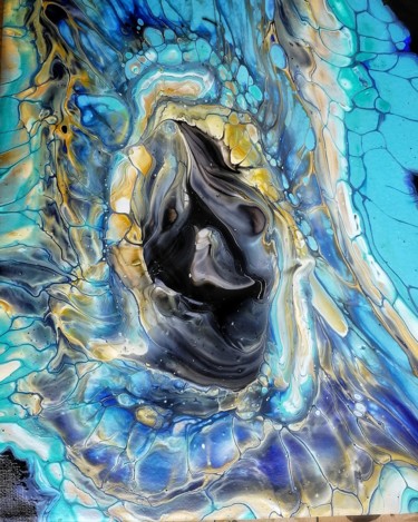 Painting titled "Blu" by Martina Montagni, Original Artwork, Acrylic