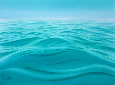 Ζωγραφική με τίτλο "Calm morning seasca…" από Svetlana Lileeva, Αυθεντικά έργα τέχνης, Ακουαρέλα