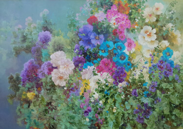 Flower Fantasy Painting titled "Flower Fantasy" by Илья Жерняк (Magicofcolour), Original Art, Oil