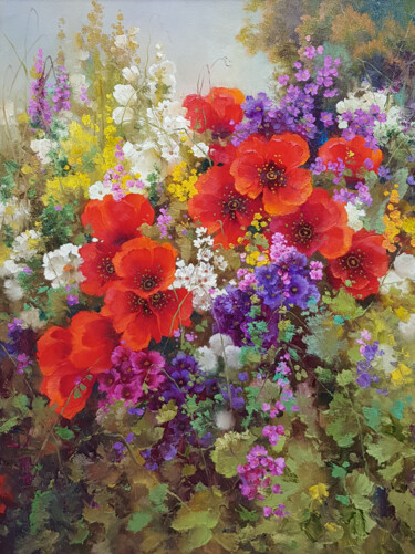 Purple mood Painting titled "Purple mood" by Илья Жерняк (Magicofcolour), Original Art, Oil
