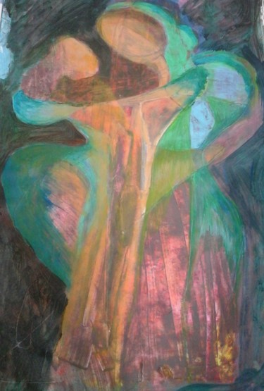 Peinture intitulée "La mère et l'enfant" par Magil, Œuvre d'art originale