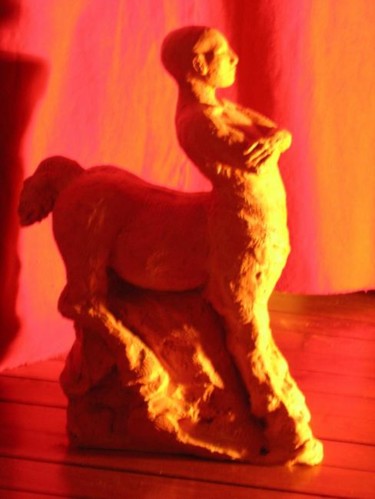 Sculpture intitulée "CENTAURE" par Magil, Œuvre d'art originale, Terre cuite