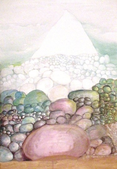 Peinture intitulée "Les galets arctiques" par Magil, Œuvre d'art originale
