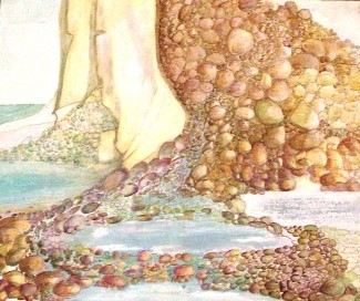Peinture intitulée "La Falaise aux gale…" par Magil, Œuvre d'art originale