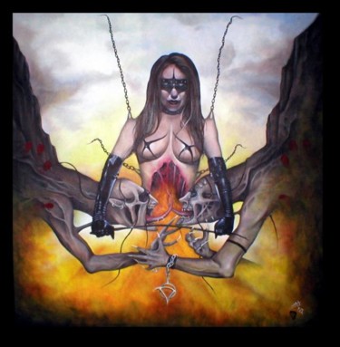Painting titled "dominatrix" by David Anthony Magitis, Original Artwork